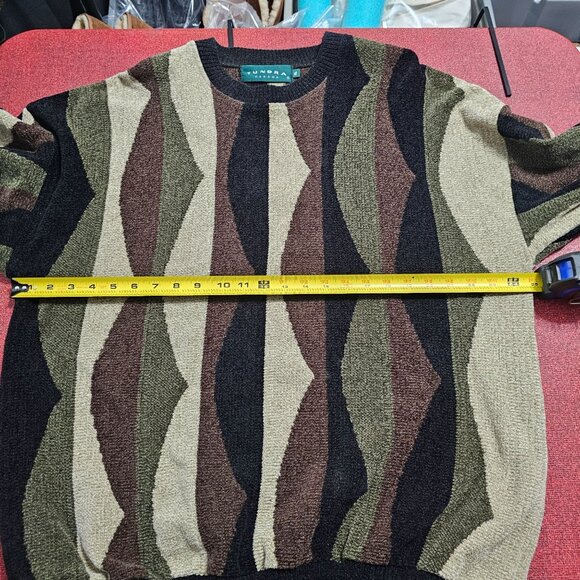 VTG Tundra Canada Abstract Knit Crewneck Sweater XL Eclectic Grandpa 90s Dad - Picture 6 of 7
